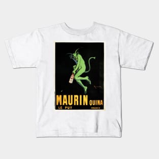 Devil MAURIN QUINA Liquor Absinthe Art Deco France Leonetto Cappiello Kids T-Shirt